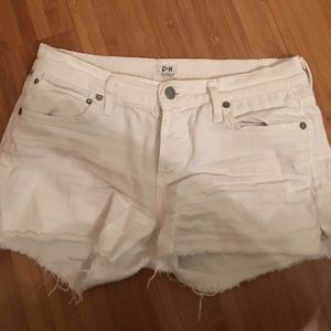White denim shorts